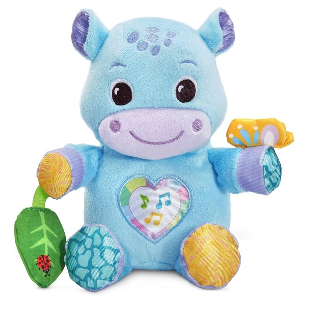 Musical Blue Hippo Plush Toy